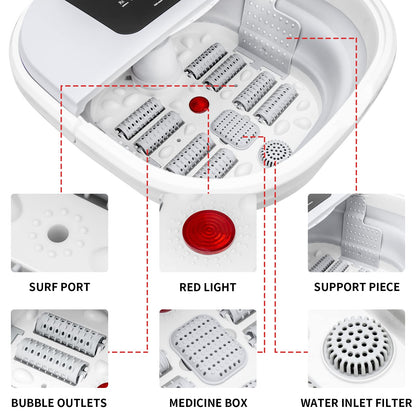 Portable Silicone Folding Electric Foot Bath & Massager