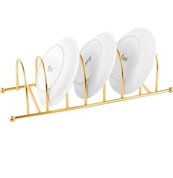 Metallic Gold 7-Slot Plate Holder