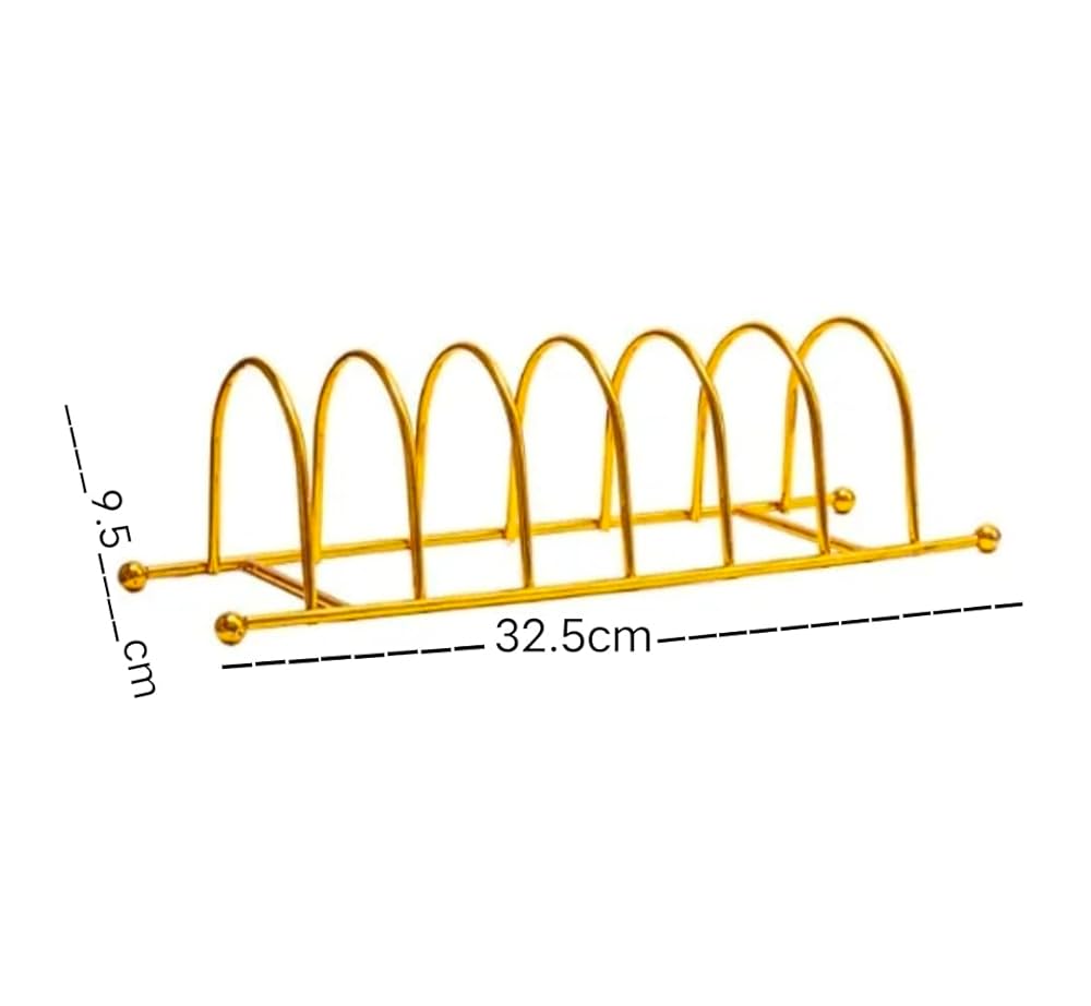 Metallic Gold 7-Slot Plate Holder