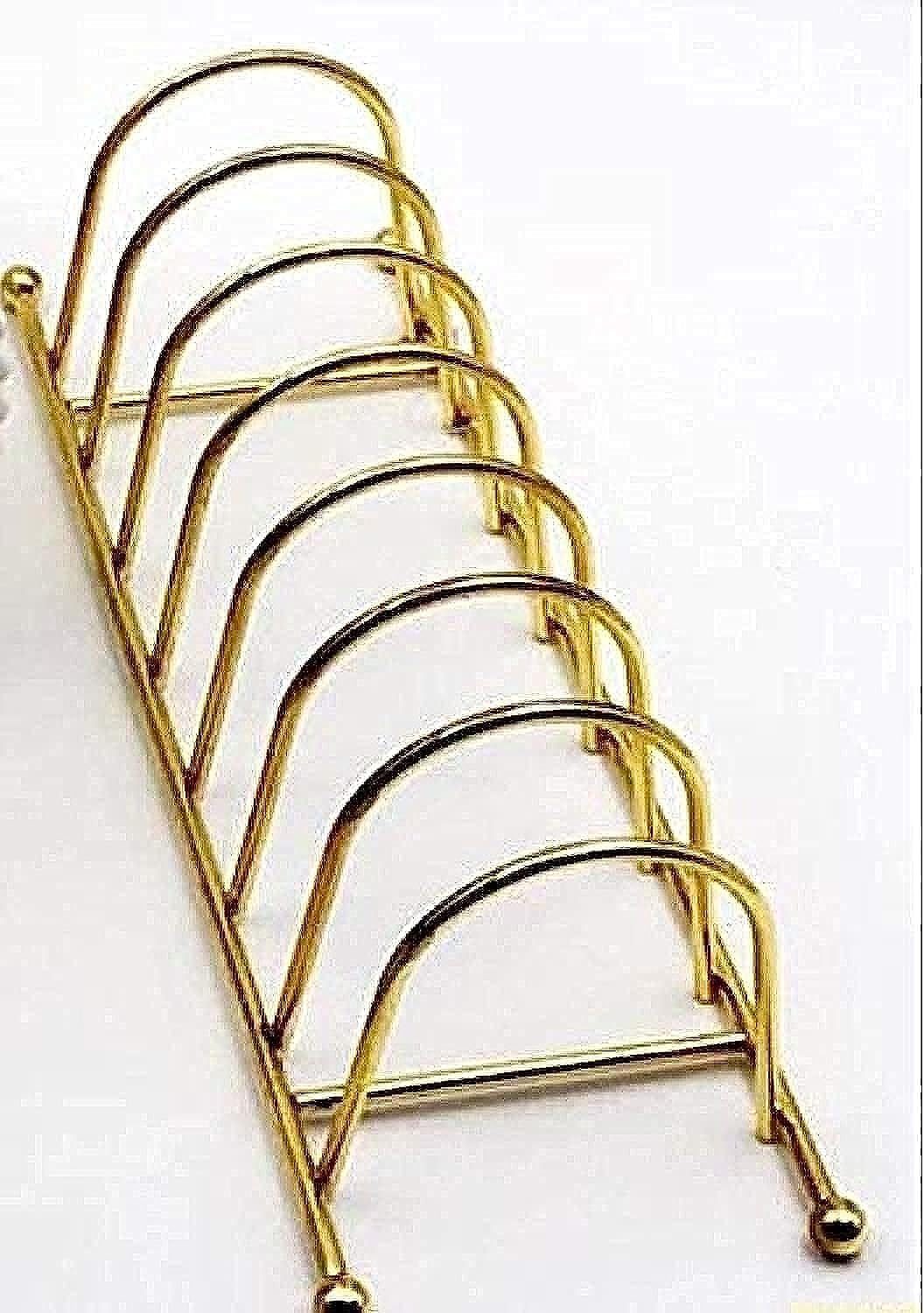 Metallic Gold 7-Slot Plate Holder