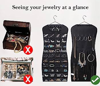 Dress-Shape Jewelry Organizer – 40 Pockets + 20 Loops