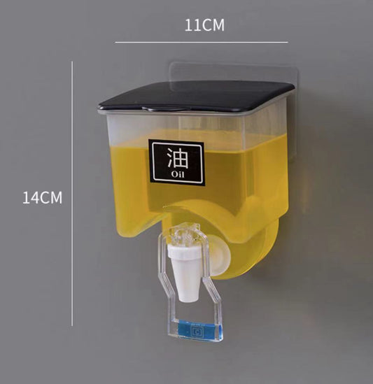 Wall-Mounted 750mL Oil & Liquid Dispenser with Tap