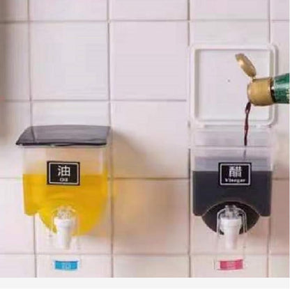Wall-Mounted 750mL Oil & Liquid Dispenser with Tap