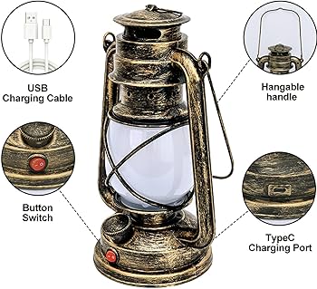 Rechargeable Vintage LED Lantern Lamp