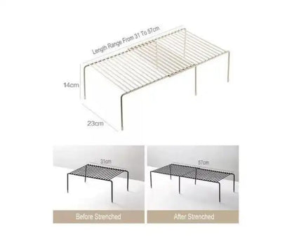 Retractable/Extendable Metal Shelf Riser
