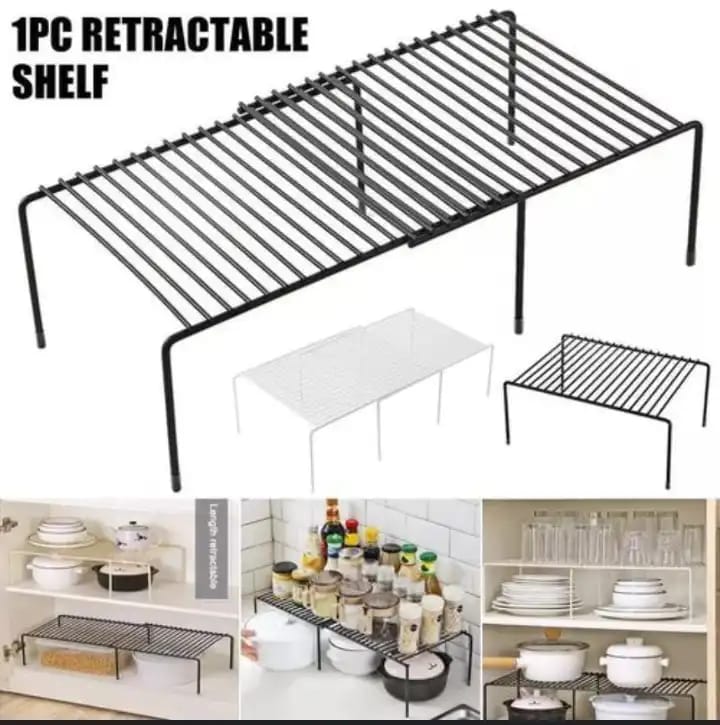 Retractable/Extendable Metal Shelf Riser