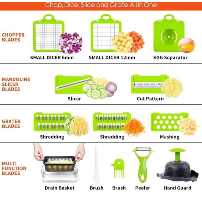 22-Piece Vegetable Cutter & Slicer Set
