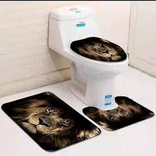 3-in-1 Toilet Mat Set – Bathroom Floor & Seat Cover Mat Set