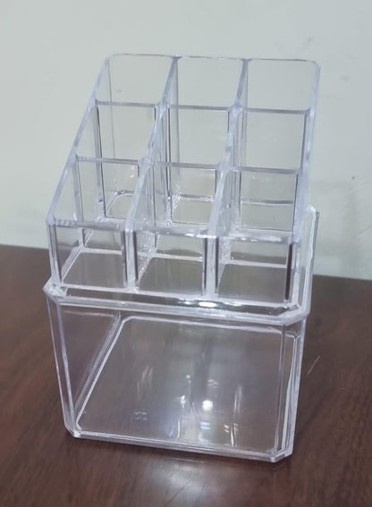 9-Grid 2-Layer Acrylic Cosmetics Organizer