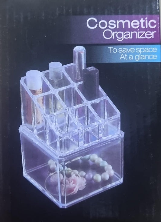9-Grid 2-Layer Acrylic Cosmetics Organizer
