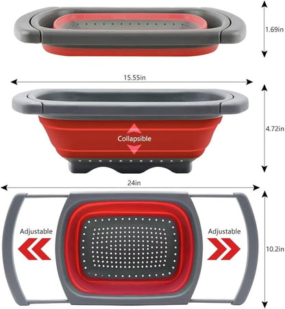 Big Rectangular Expandable Collander with Handles