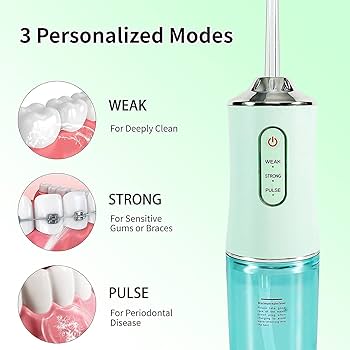 Rechargeable Portable Oral Irrigator with 4 Nozzles