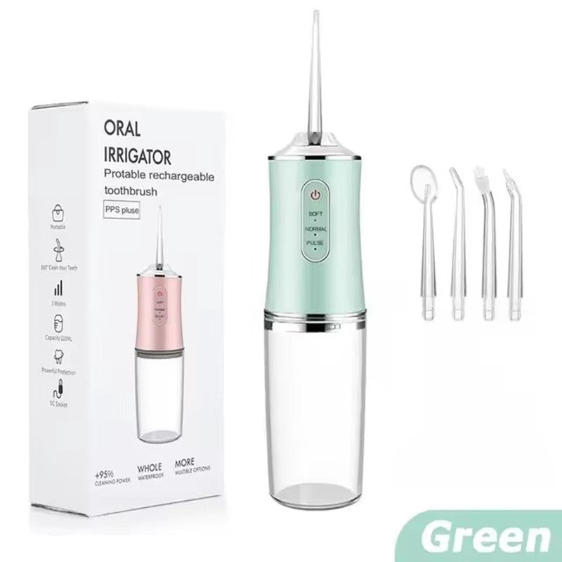 Rechargeable Portable Oral Irrigator with 4 Nozzles