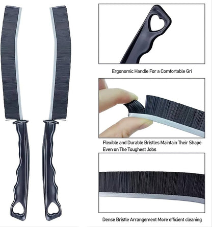 Narrow Crevice Cleaning Brush – 2-Piece Black Set