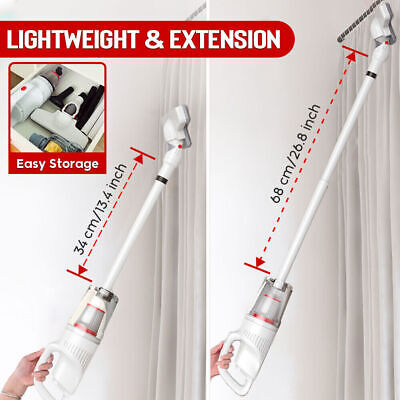 Wireless Rechargeable Vacuum Cleaner – 105cm Extendable, 4 Brush Heads, 7500Pa Suction