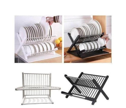 X-Shape Foldable Dish Drainer Rack