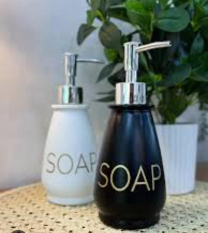 Ceramic Glass 400ml Lotion & Soap Dispenser