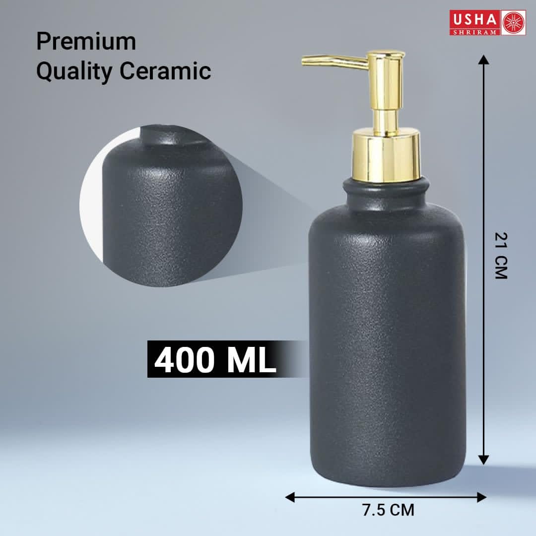 Ceramic Glass 400ml Lotion & Soap Dispenser