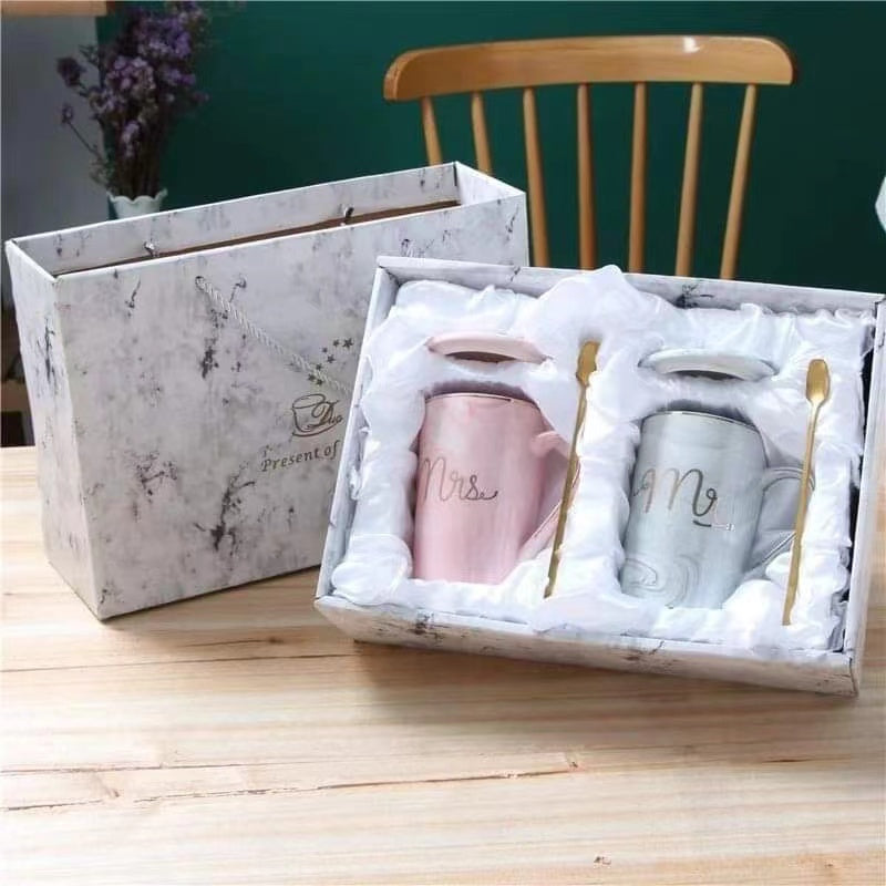 Elegant style Mr & Mrs ceramic gift cup