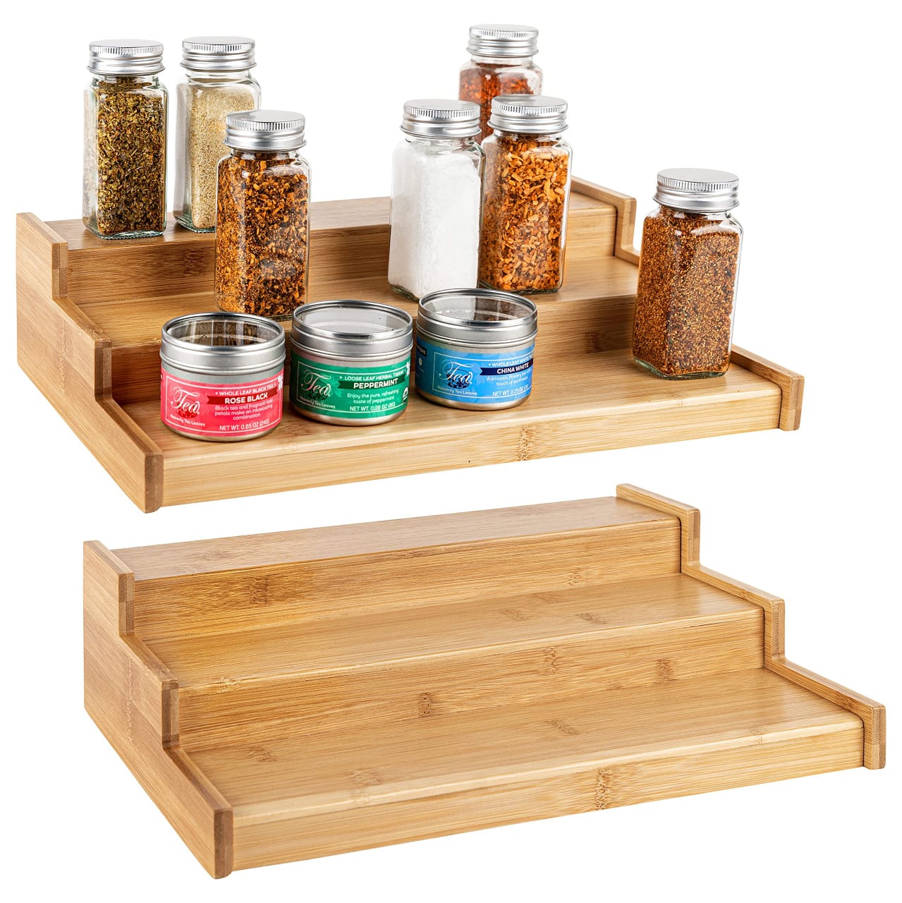 3-Step Bamboo Spice Organizer
