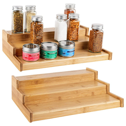 3-Step Bamboo Spice Organizer