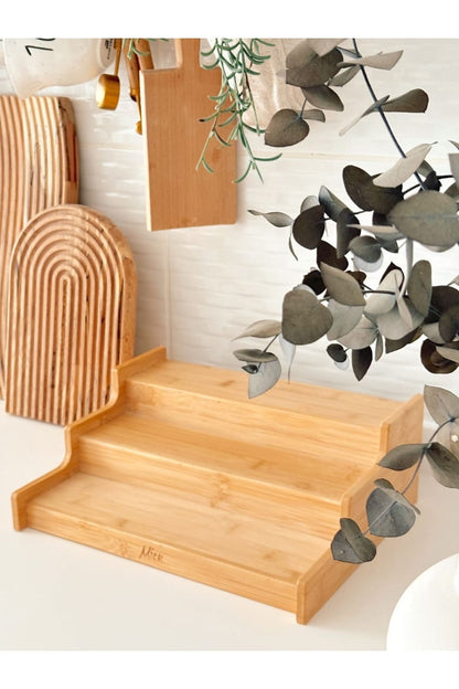3-Step Bamboo Spice Organizer