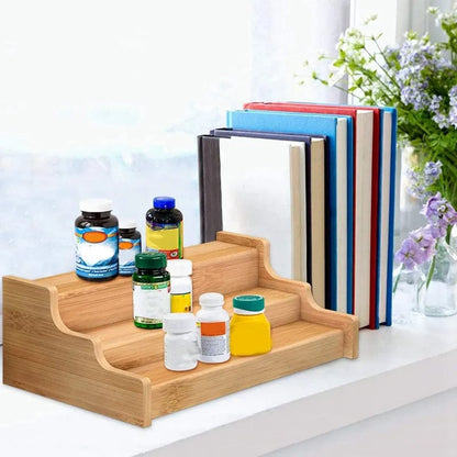 3-Step Bamboo Spice Organizer