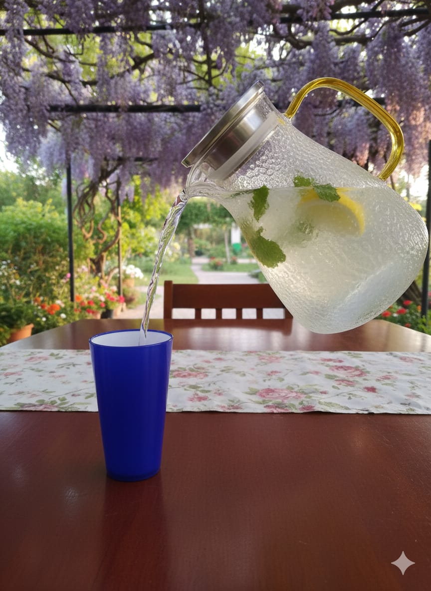 Serenity Infusion Glass Pitcher Set – 7 Pieces