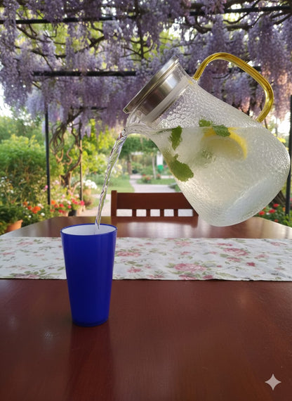 Serenity Infusion Glass Pitcher Set – 7 Pieces