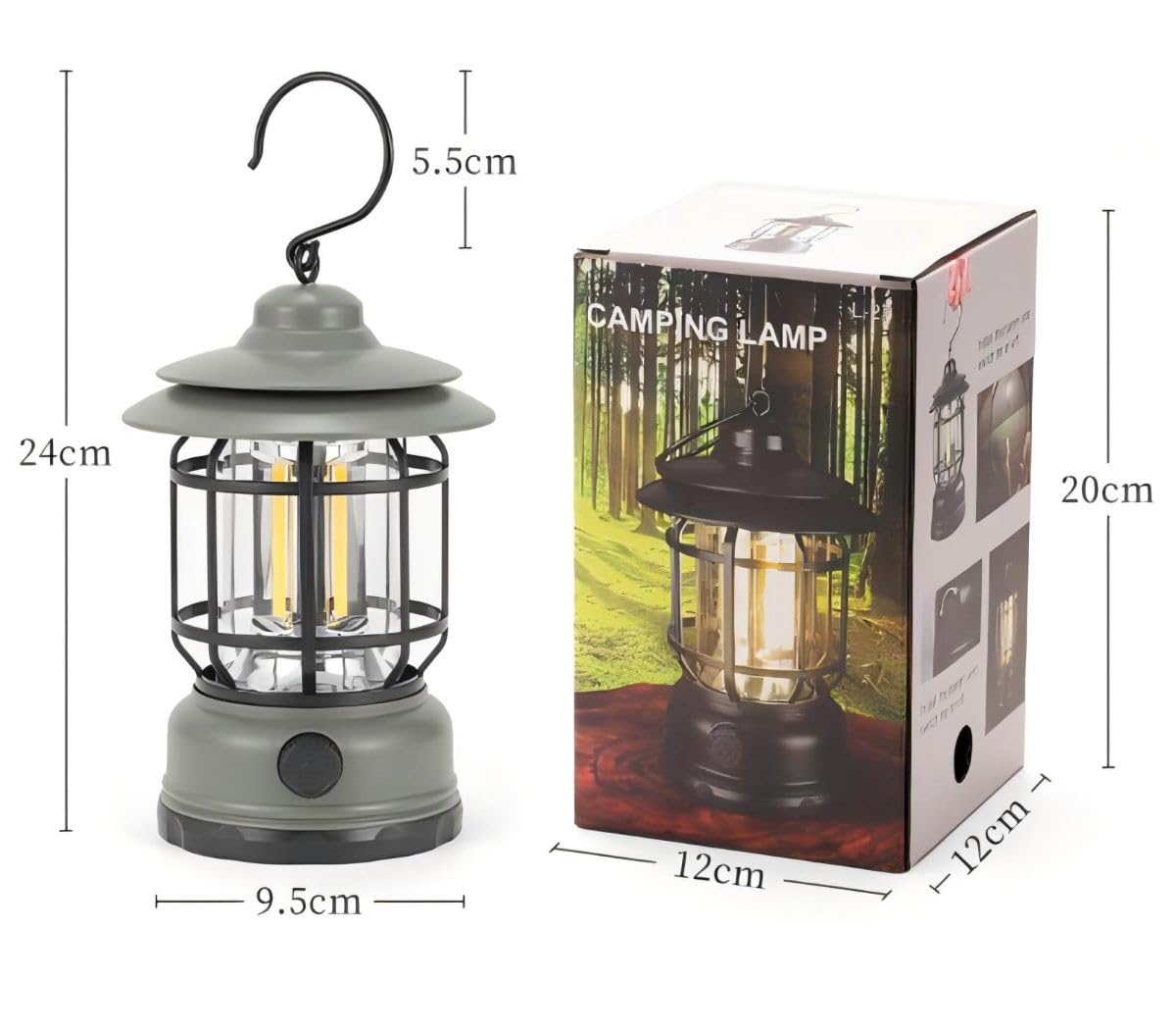 Rechargeable Dimmable Camping Lamp – 800mAh Battery