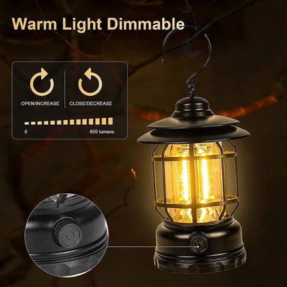 Rechargeable Dimmable Camping Lamp – 800mAh Battery