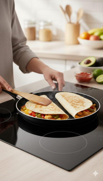 33cm Non-Stick Griddle Frying Pan – Stainless Steel