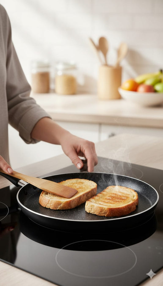 33cm Non-Stick Griddle Frying Pan – Stainless Steel
