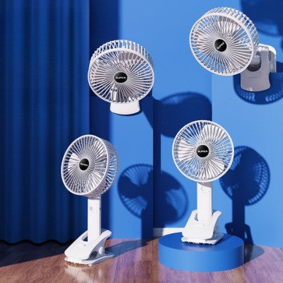 Rechargeable 3-Speed Desktop Fan – Stand, Hang, or Clamp