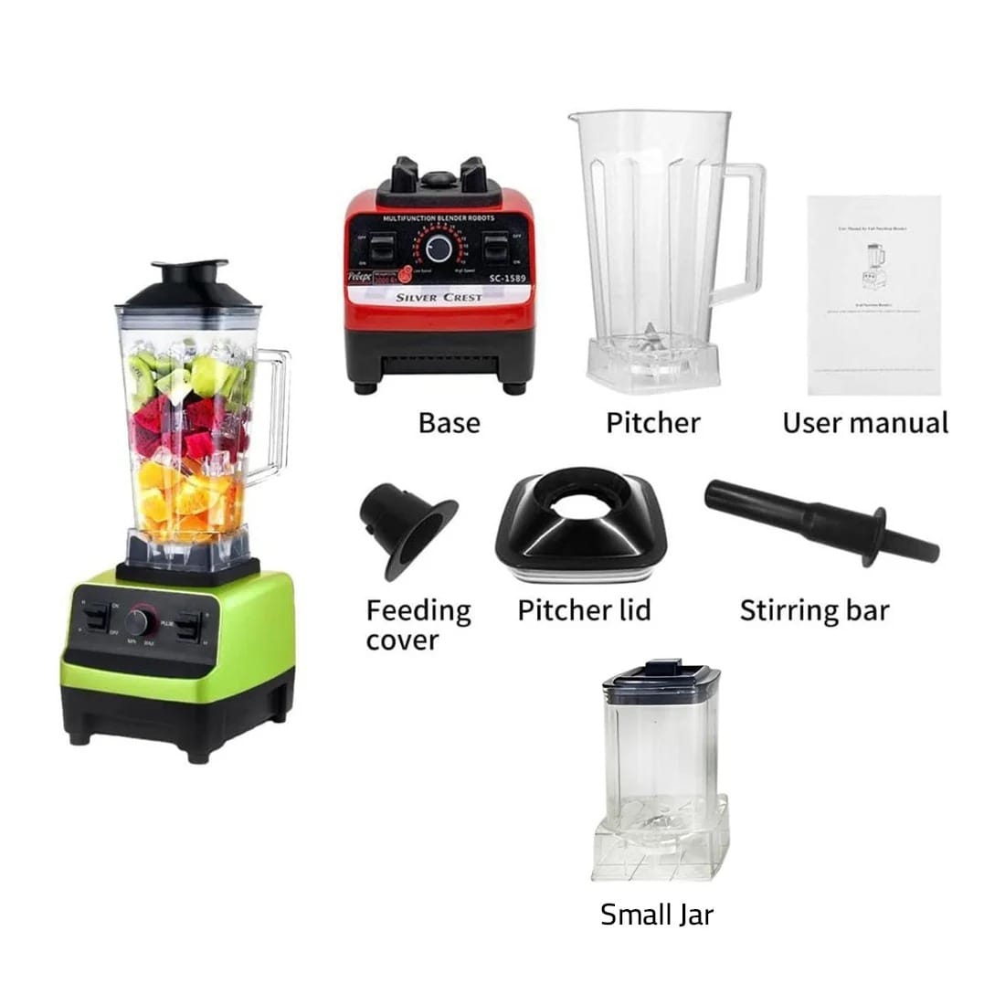 Silvercrest 4500W 2L 2-in-1 Juice Blender & Crusher