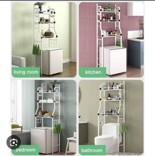Detachable 3-Tier Over-The-Toilet Metal Rack