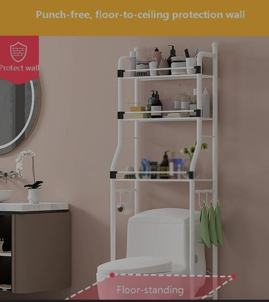 Detachable 3-Tier Over-The-Toilet Metal Rack
