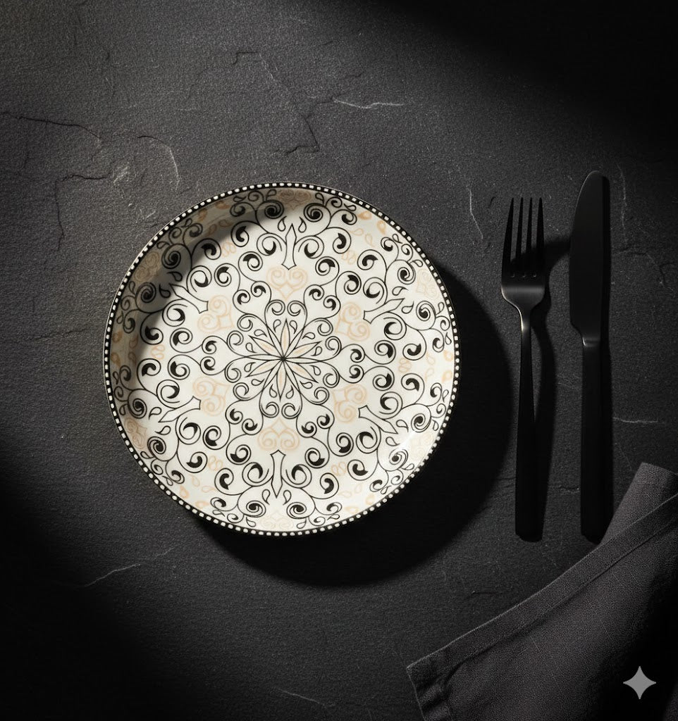 Color Palette Ceramic Dinner Plate – 10 Inch, 6PCs