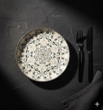 Color Palette Ceramic Dinner Plate – 10 Inch, 6PCs