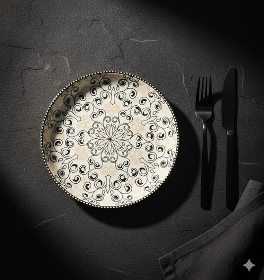 Color Palette Ceramic Dinner Plate – 10 Inch, 6PCs