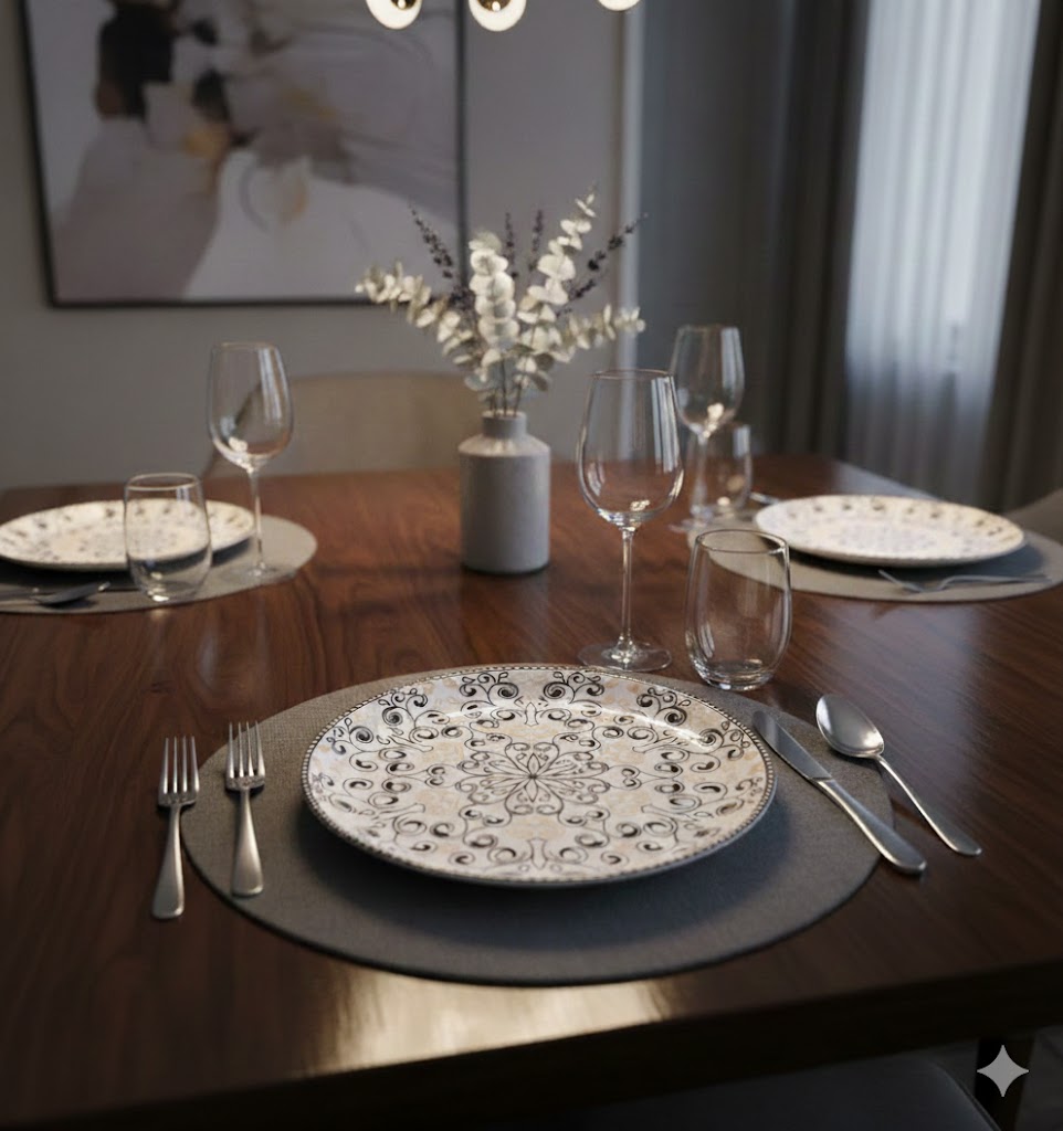 Color Palette Ceramic Dinner Plate – 10 Inch, 6PCs