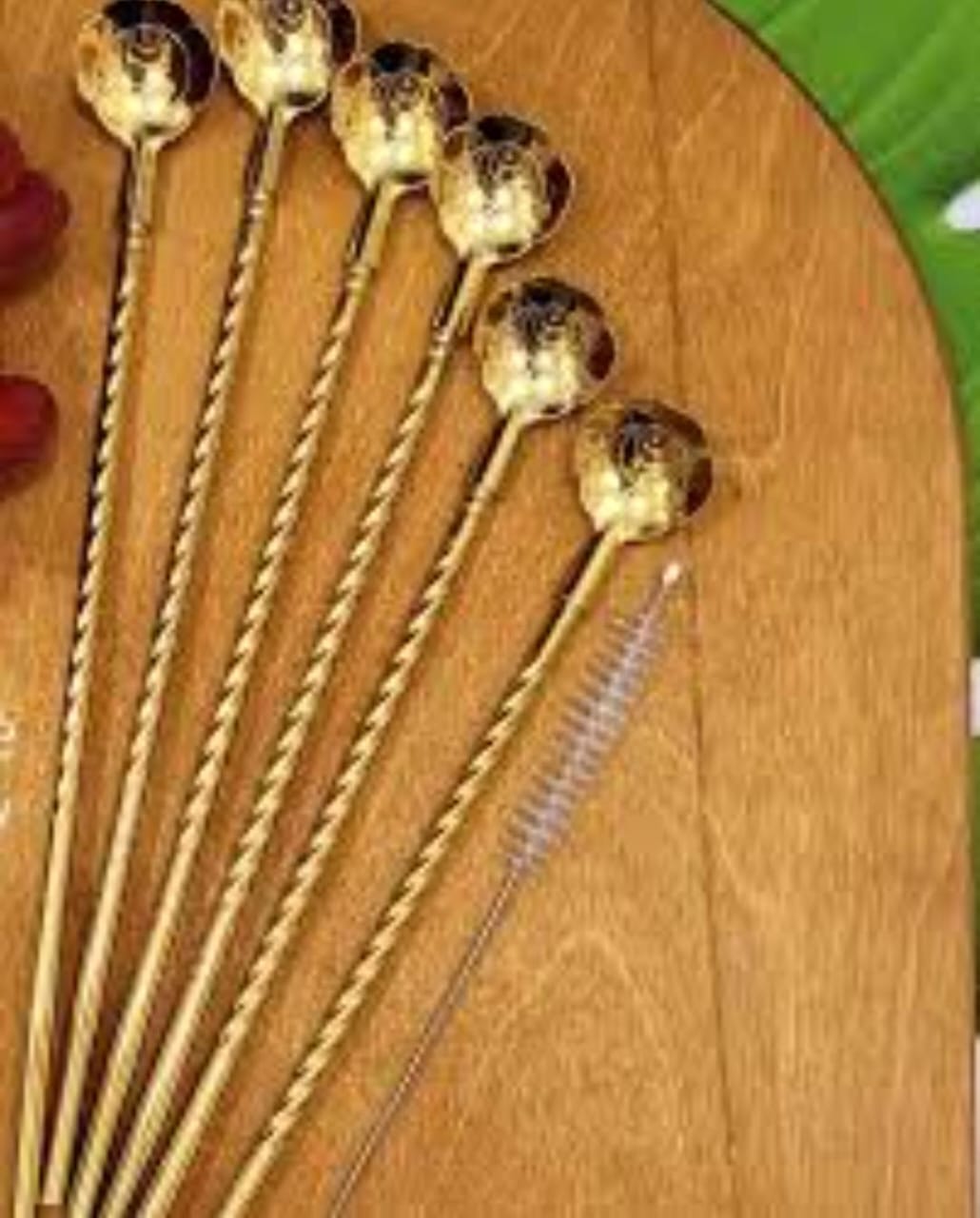 Boyuan Stainless Steel Long Straw Spoon – Gold & Silver Options