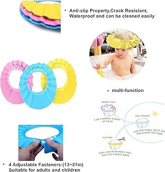 Light baby shampoo cap WITHOUT ear guard