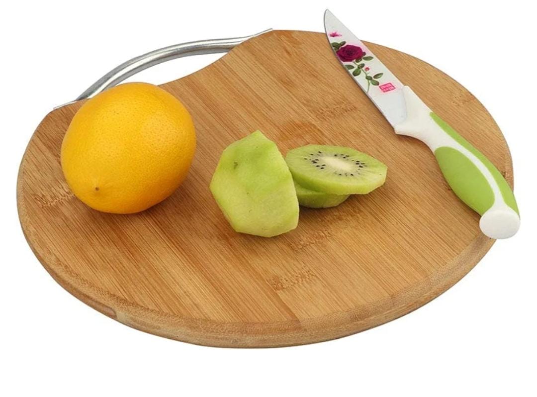 Round Bamboo Chopping Board with Handle