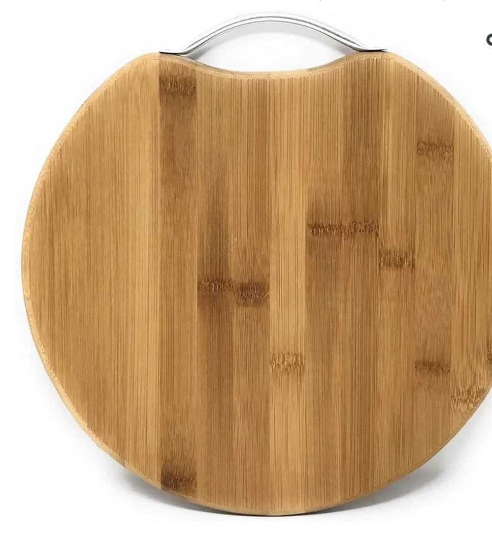 Round Bamboo Chopping Board with Handle