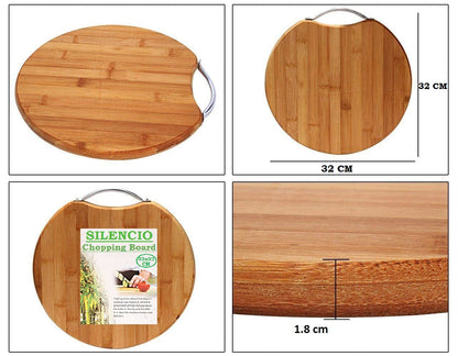 Round Bamboo Chopping Board with Handle