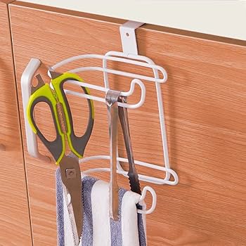 Metallic Double Tissue Holder – Over Door / Cistern Mount (White)