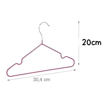 Kids Stainless Steel Coloured Clothes Hangers – 10-Piece Set