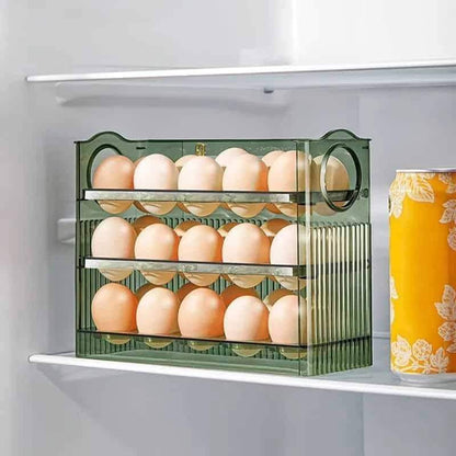 AutoFlip Fridge Egg Storage Plastic Box