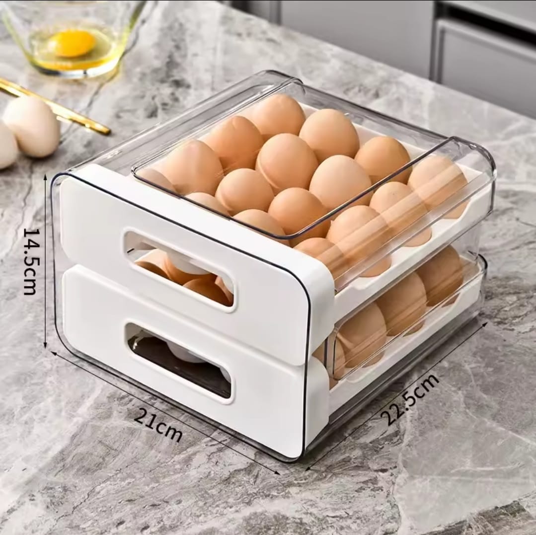 Acrylic Double-Layer Egg Storage Box / Egg Tray